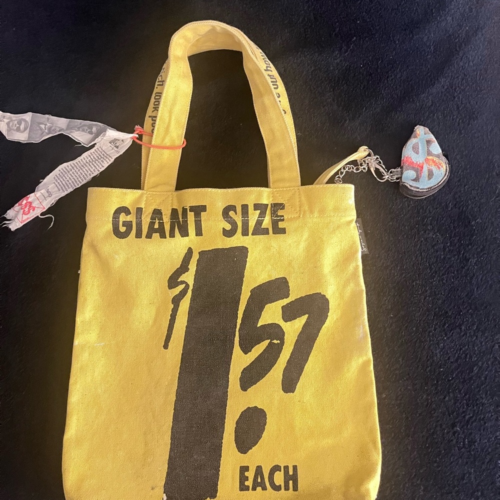 Yellow and black Andy Warhol loop bag